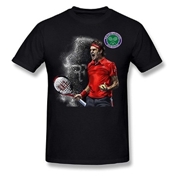 Roger Federer Art Wimbledon T-shirt Nera